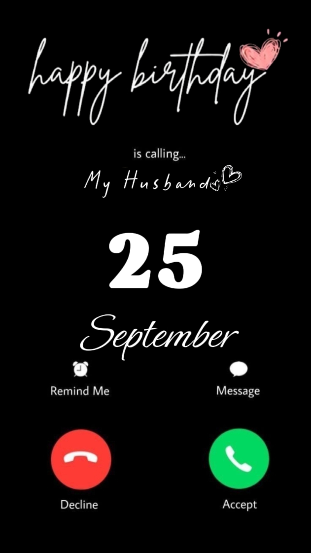 HBD MARIDO 25 DE SETEMBRO