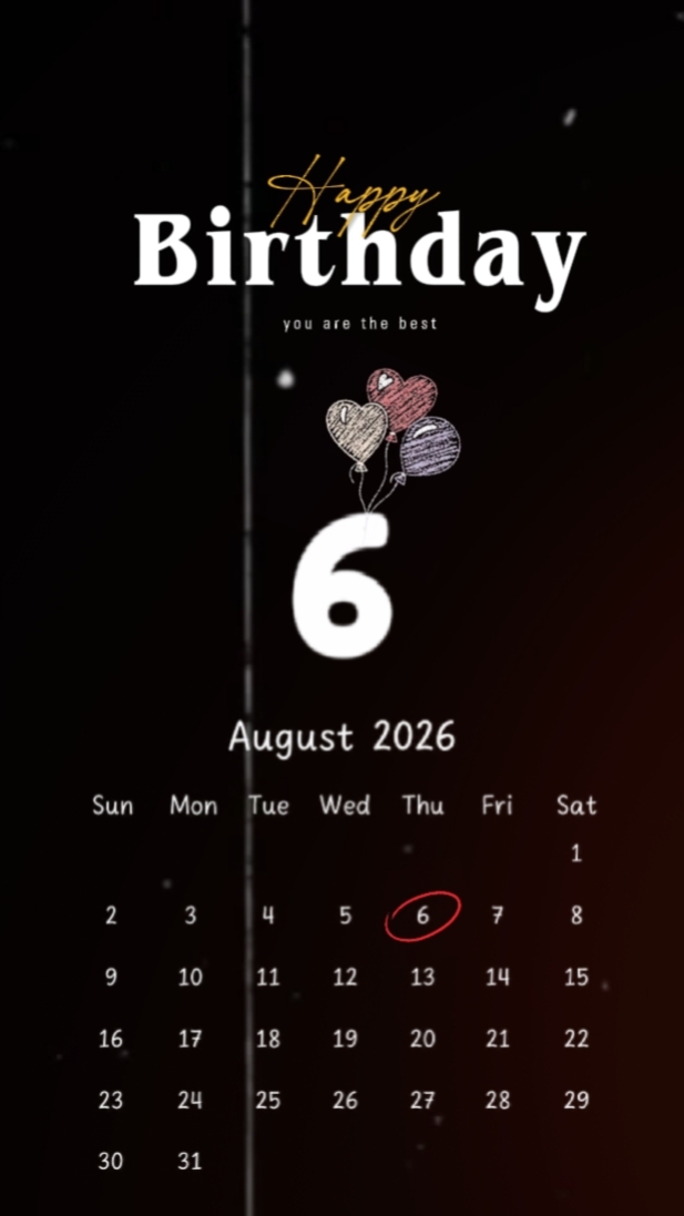 Anniversaire 06 août