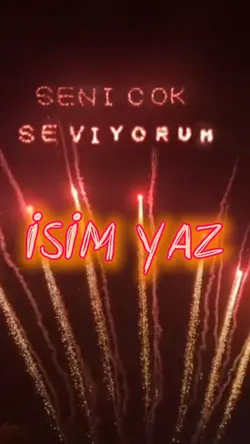 HAVAİ FİŞEK İSİM YAZ