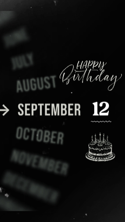 12 SEPTEMBER BDAY 