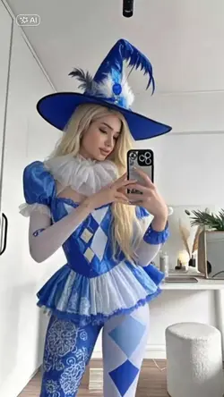 Blue dress witch