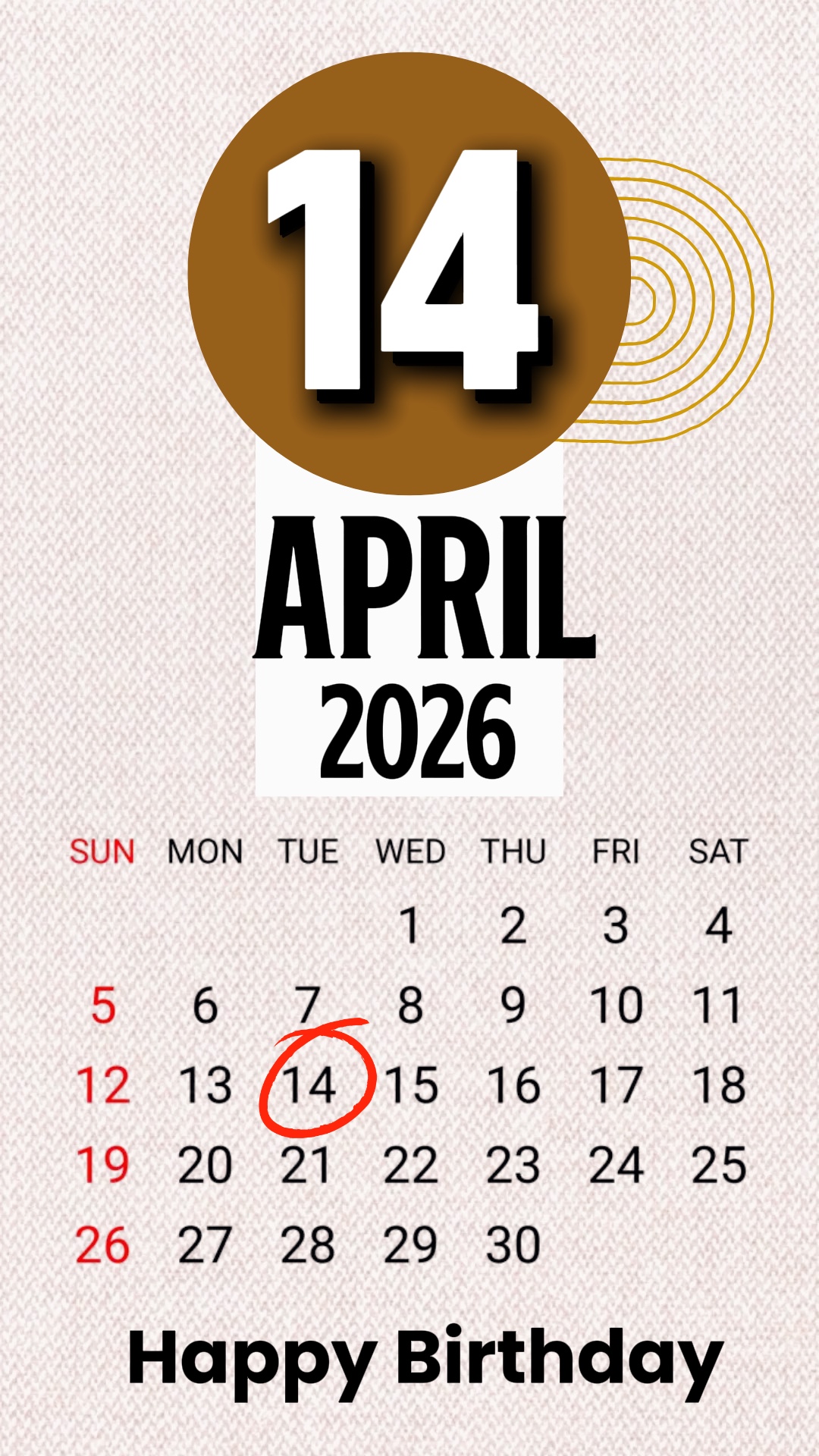 Hbd 14 April 2026