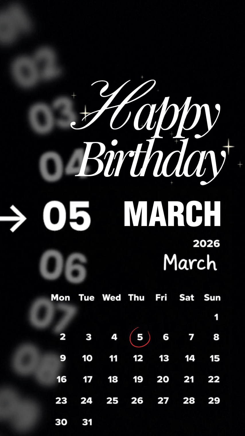 hbd 05 march