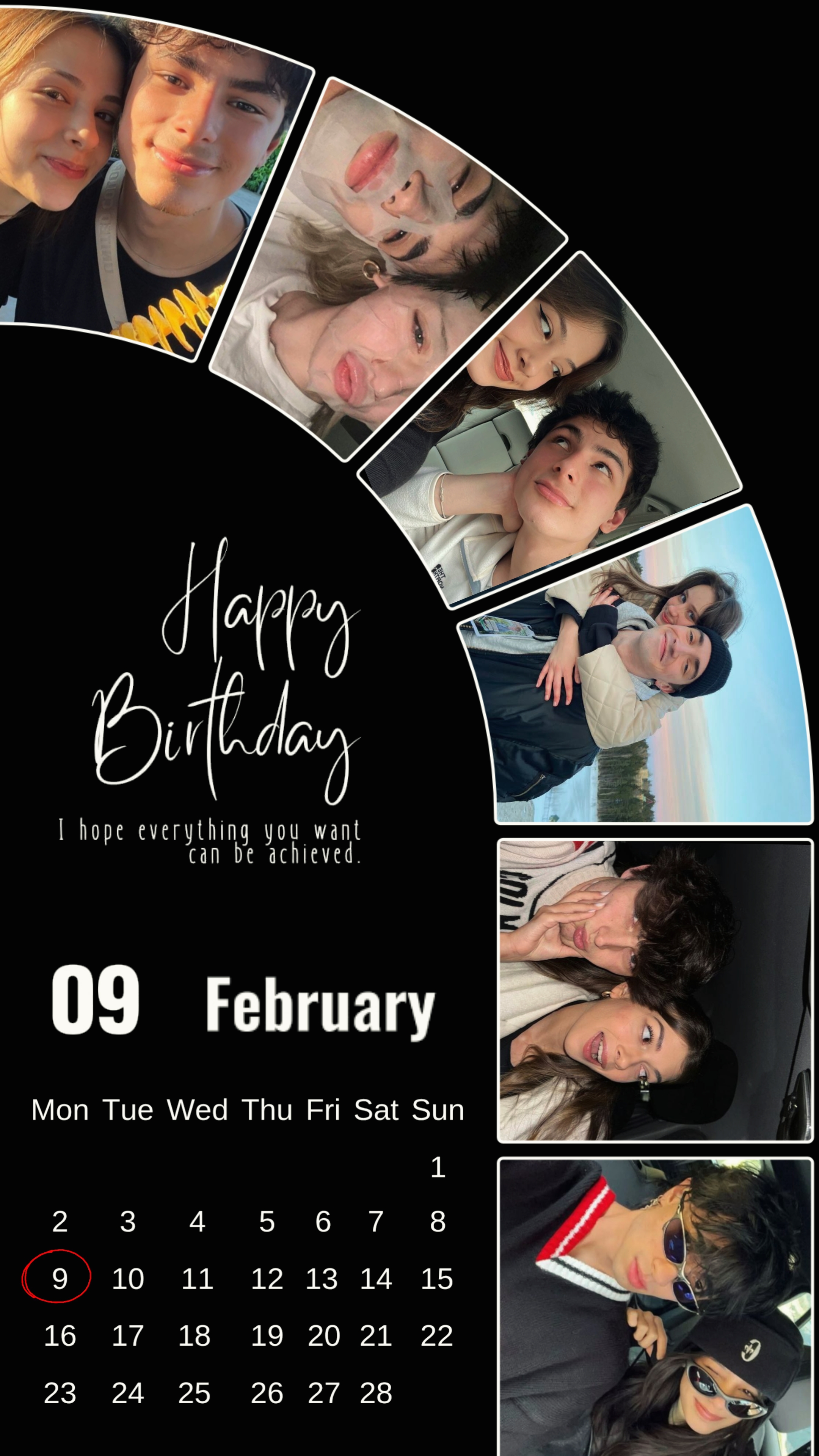 9 de febrero Cumpleaños