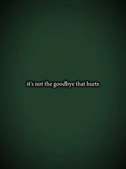 it's not the goodbye
