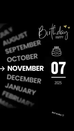 hbd 07 November 2025