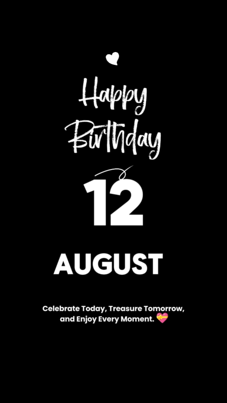 Birthday 12 August