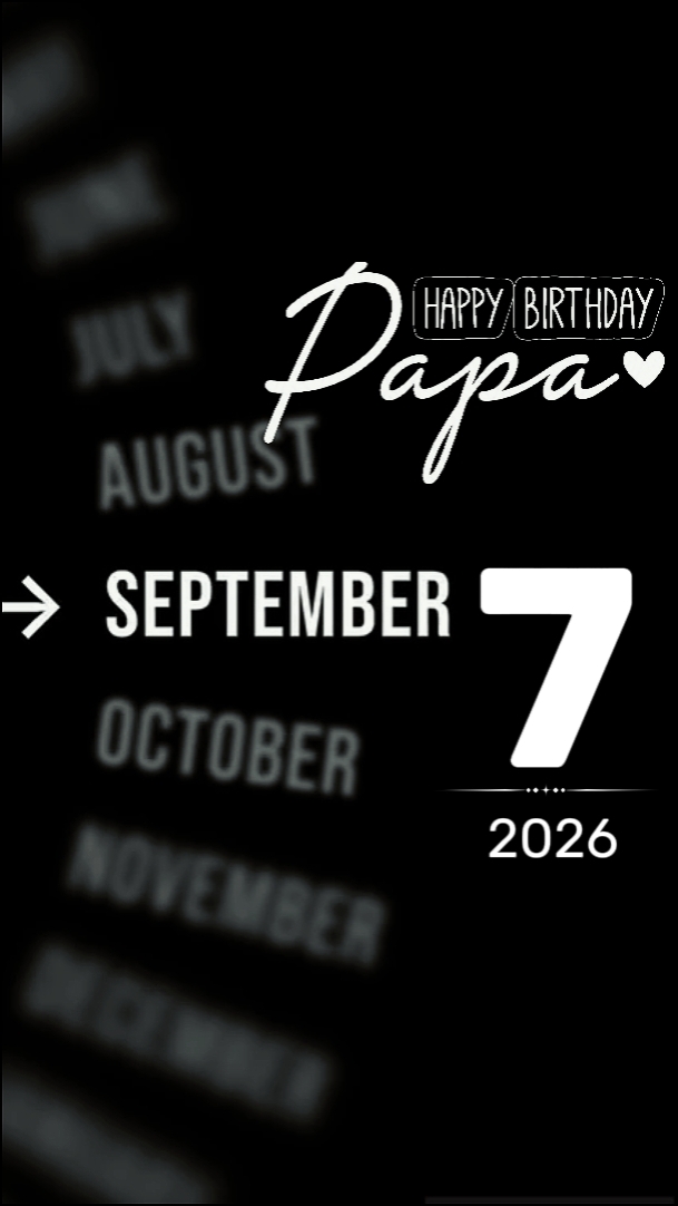 ULANG TAHUN PAPA 7 SEPTEMBE