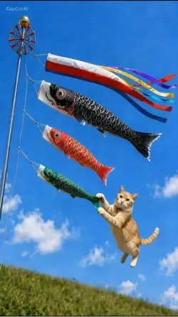 こいのぼりと泳ぐ🎏