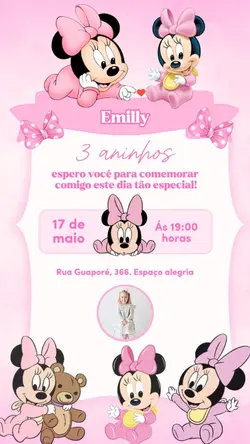 convite Minnie