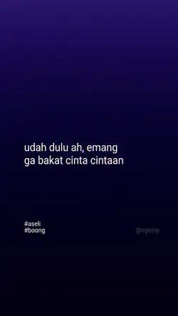 GA BAKAT CINTA CINTA