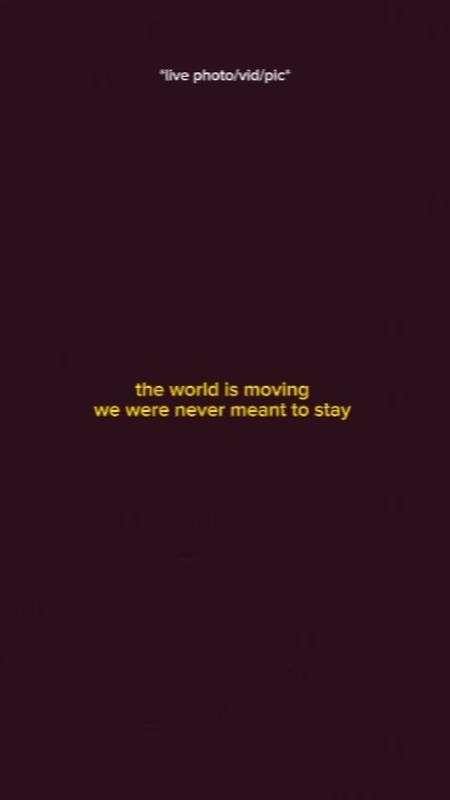 the world is moving 