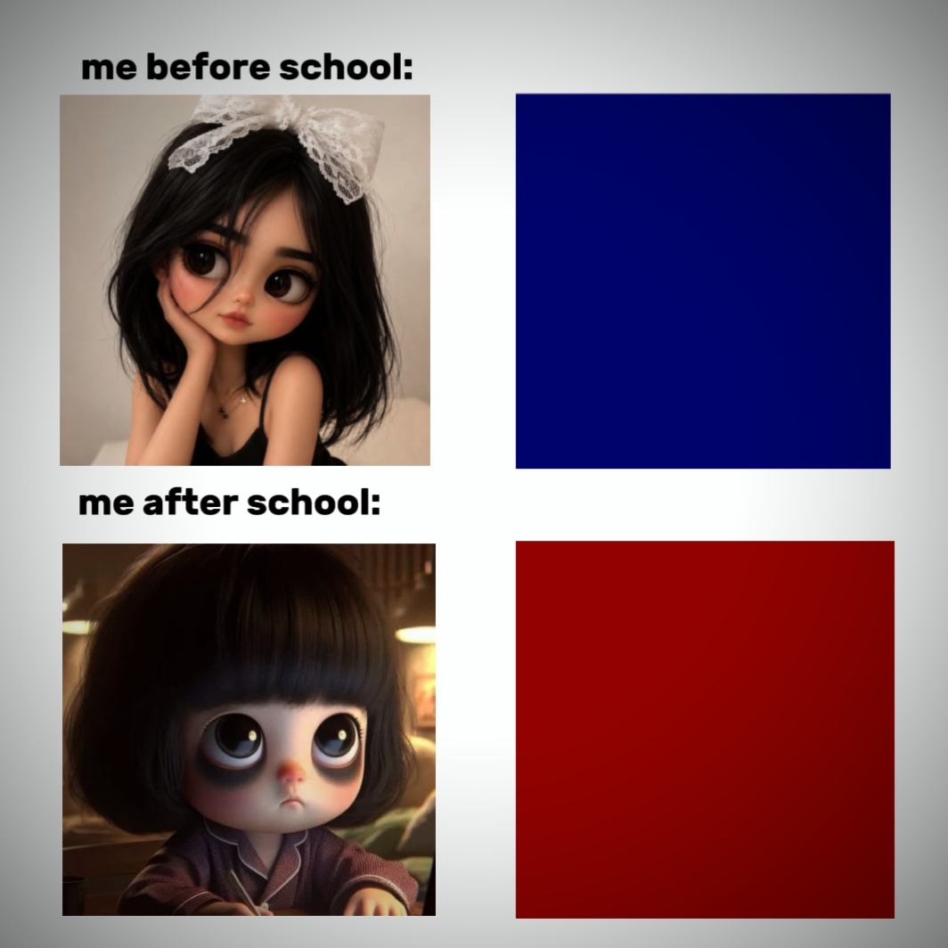 Antes / depois da escola 