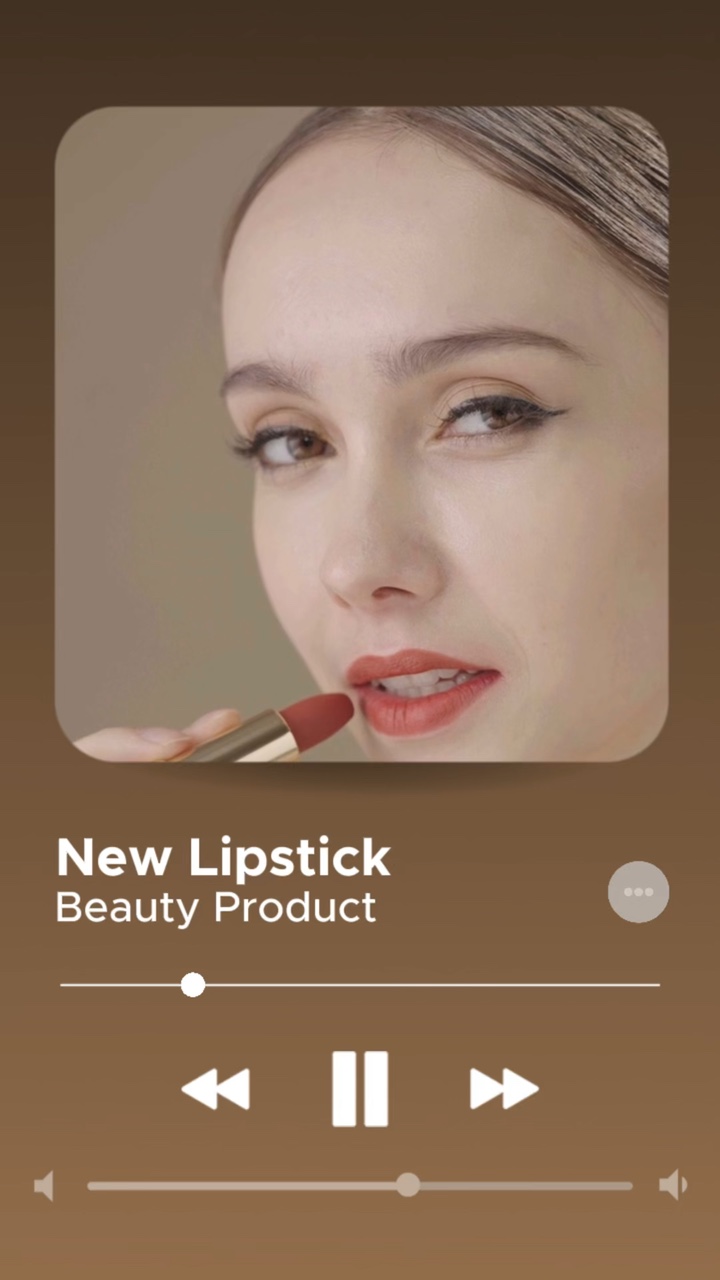 Estilo de interfaz de usuario degradado para promoción de maquillaje