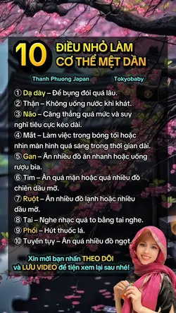 Điều làm cơ thể mệt