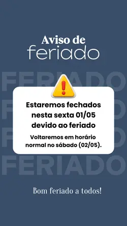 aviso de feriado