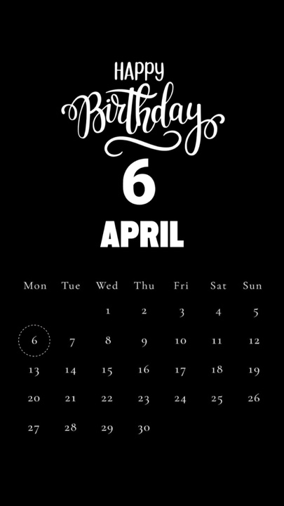 HBD 6 APRIL 2026