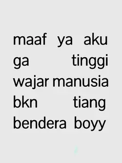 maafya aku ga tinggi