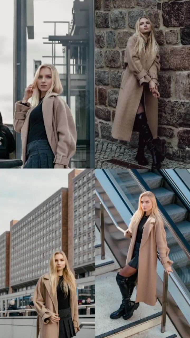 Winterkollektion Kleidung Produktanzeige TikTok Style