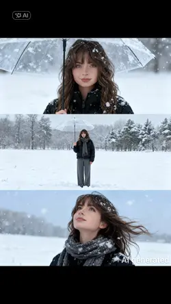 vertical snow scene