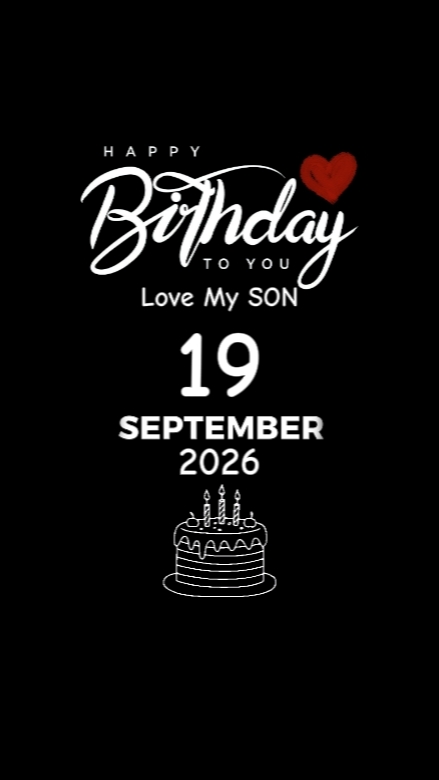 BDAY SON 19 SEPTEMBE