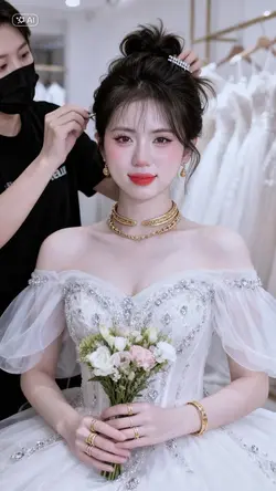 Trang điểm cô dâu AI