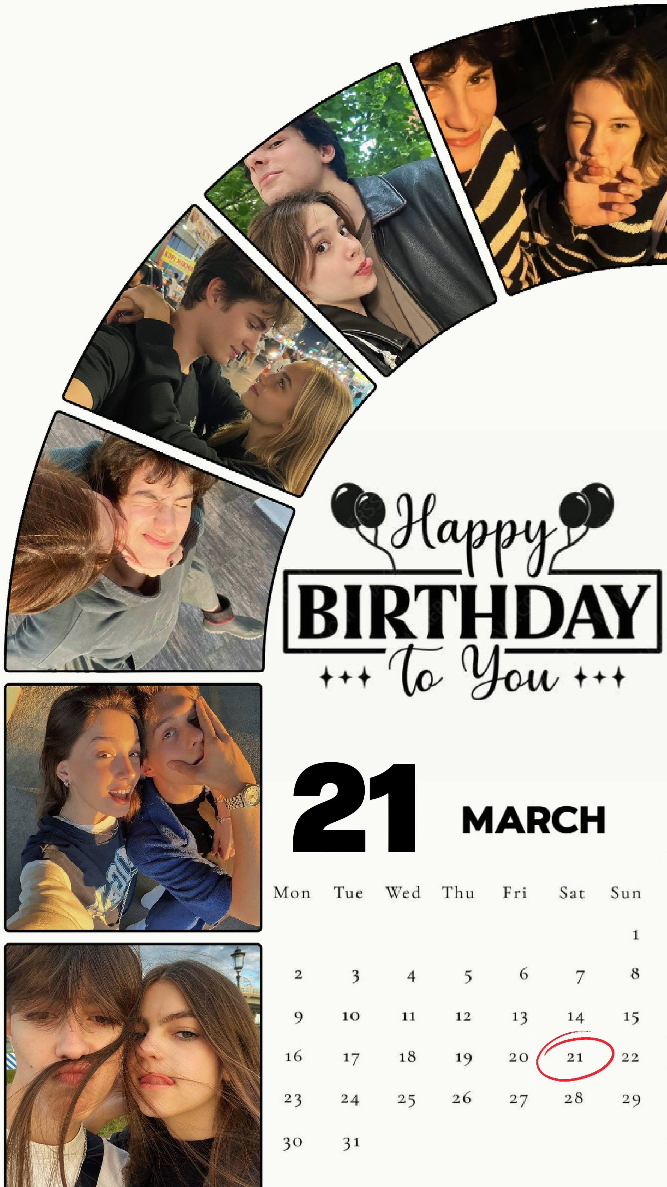 ANNIVERSAIRE LE 21 MARS
