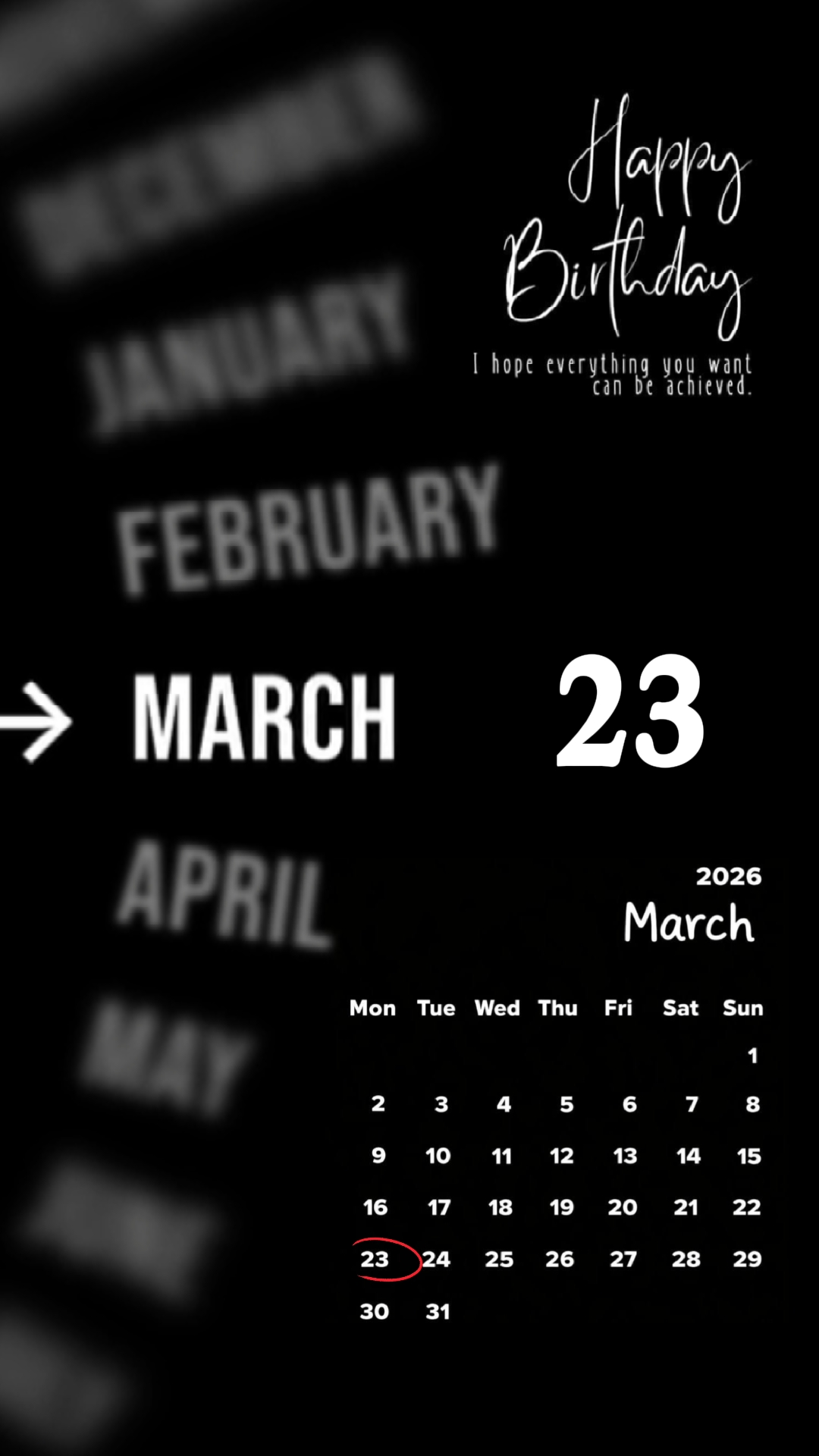ULANG TAHUN 23 MARET