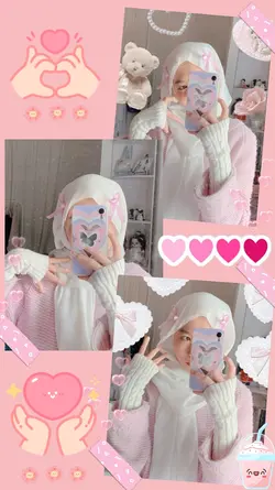frame cute pink