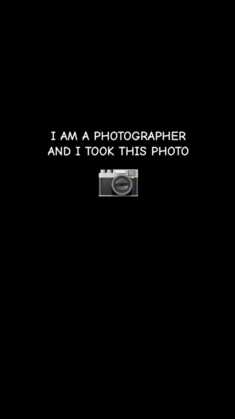 I am a photographer 