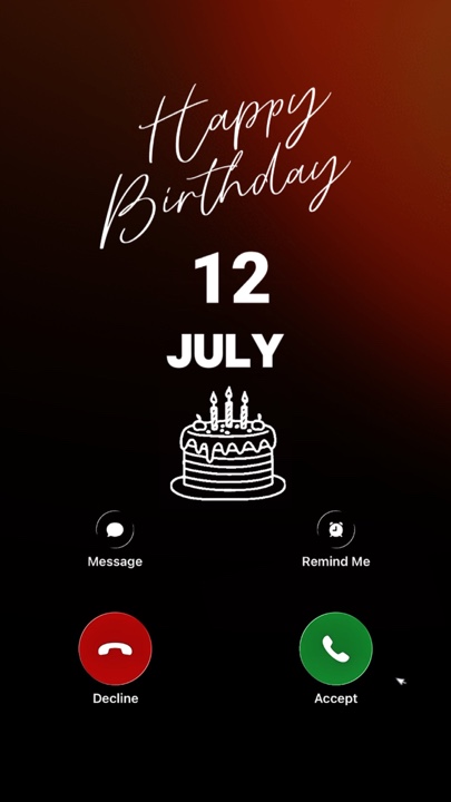 ANNIVERSAIRE 12 JUILLET