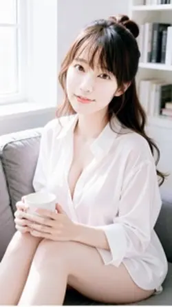 『白シャツと柔らかな吐息』