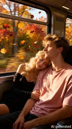 Autumn Train Window
