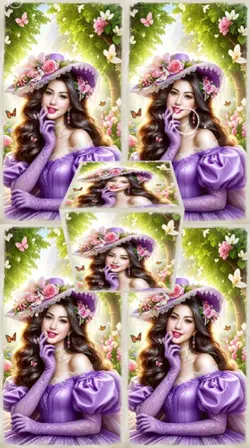 แม่แบบ4ช่อง3Dการ์ด