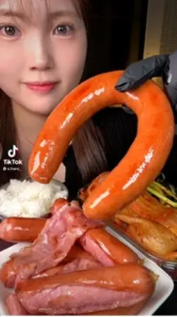 오하루님 소시지 먹방 나누밉