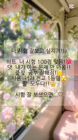너 시험 잘 보고 싶지!!!