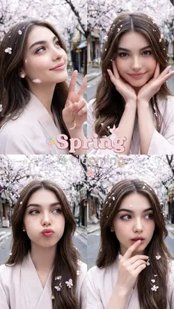 spring photo collage