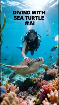 DIVING W/ SEA TURTLE