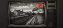 O bătrână într-o gar