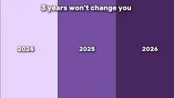 3 years won't change