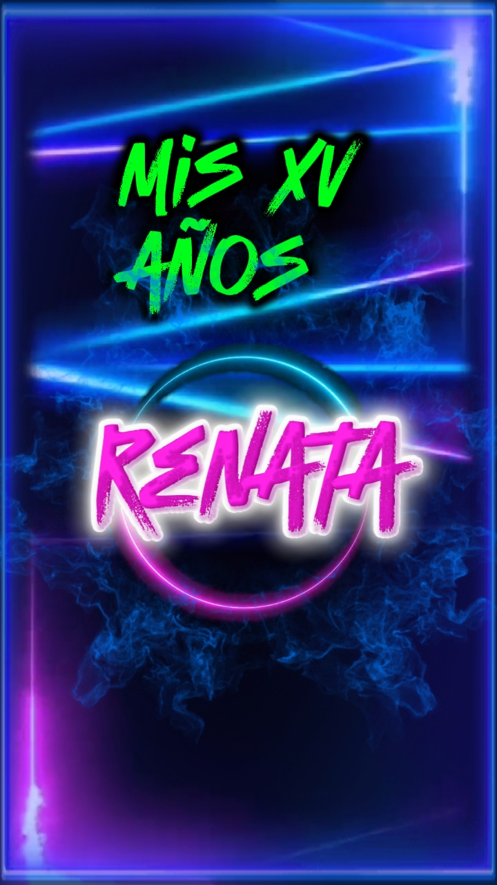 Invitación XV Neón 
