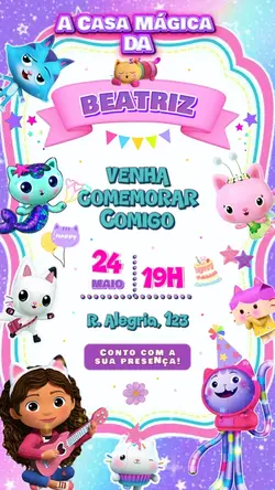 convite casa gabby