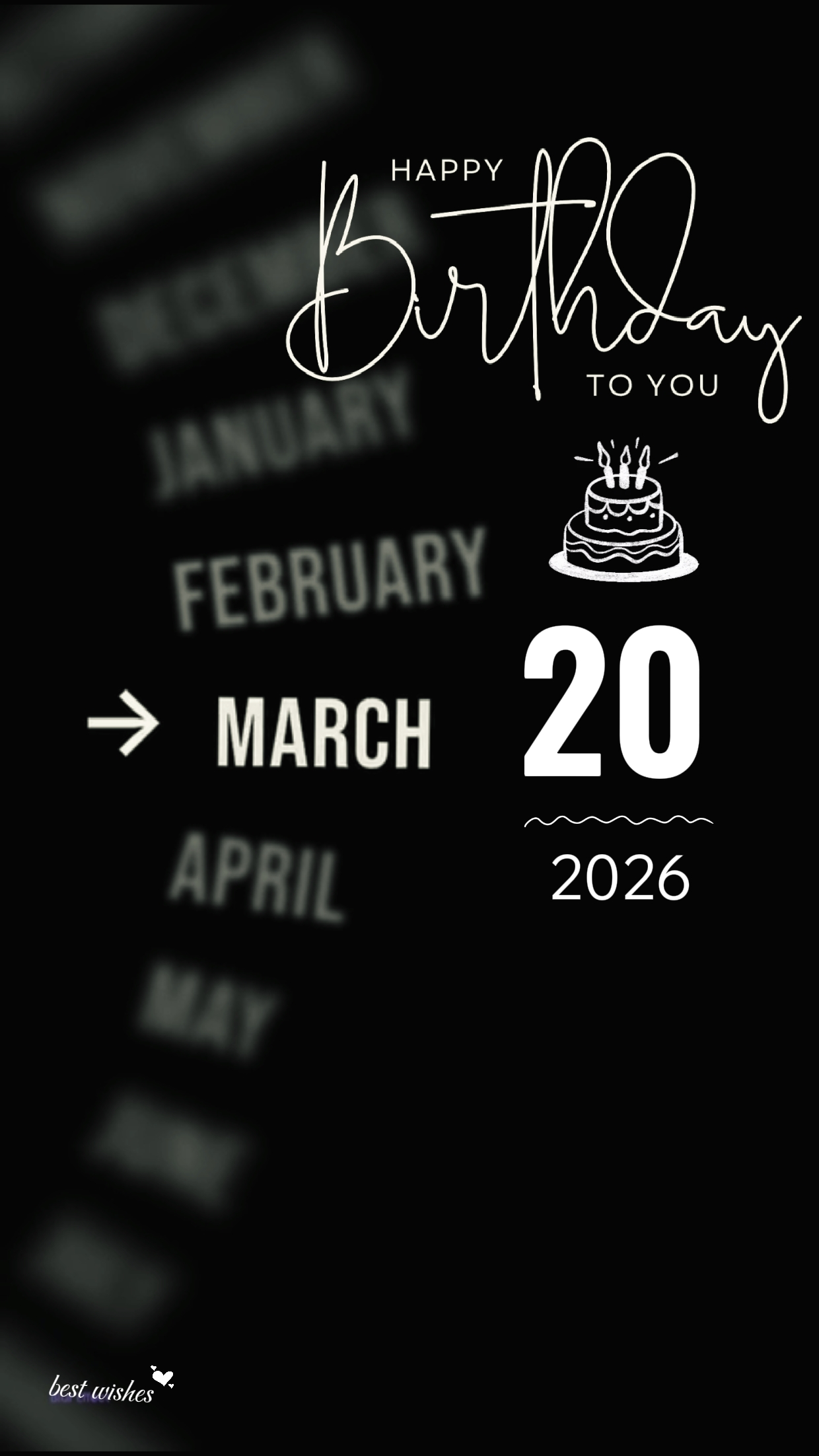 Selamat ulang tahun 20 MARET 2026