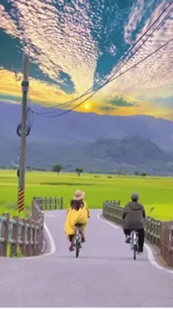 Bicycle sunset 