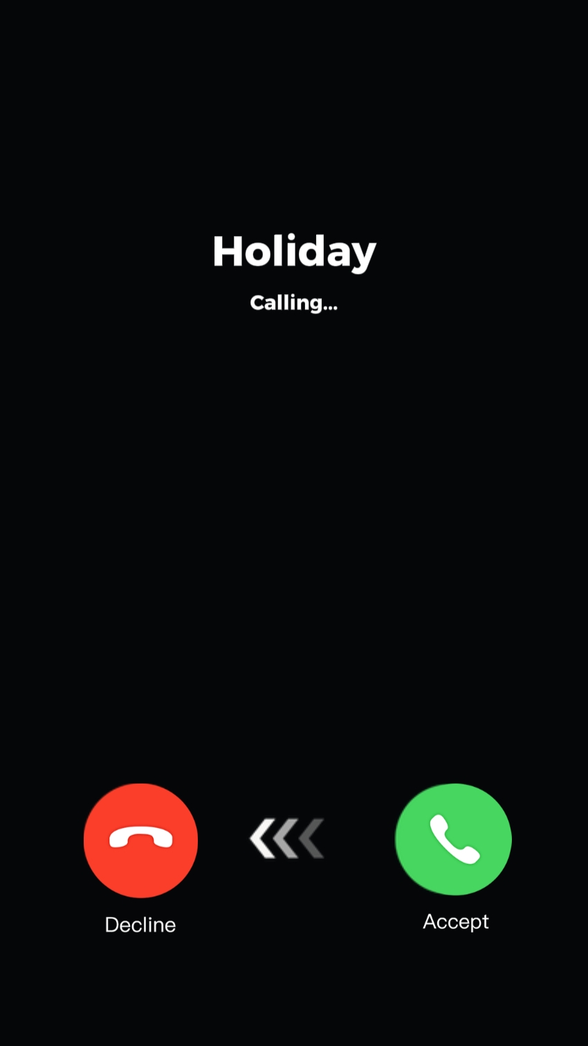 Holiday is calling