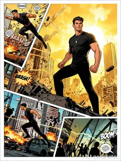 Marvel comics panel