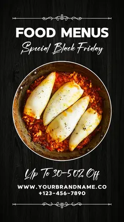 Food Menu Black frid