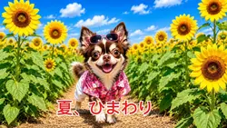 夏、ひまわり