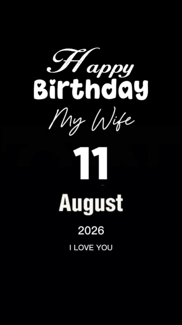 HBD Minha Esposa 11 Ago