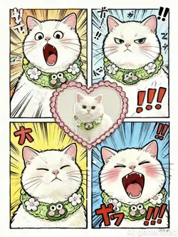 かわいい四コマ漫画ai
